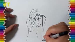 How To Draw A Singer Step By Step 