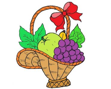 How To Draw Fruits Easy – Fruit basket drawing step by step
