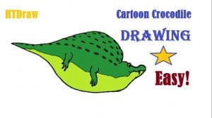How to draw cartoon crocodile Easy