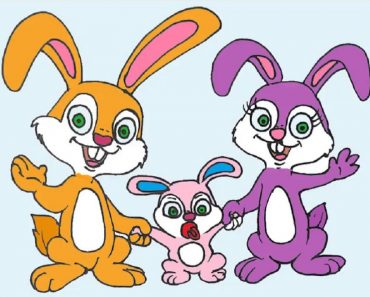 How To Draw A Cute Bunny Step By Step | Rabbit family drawing easy