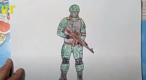 How To Draw A Soldier Easy Step By Step