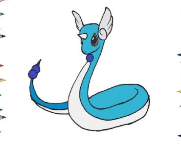 How To Draw Dragonair From Pokemon Easy | Pokemon drawing step by step