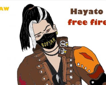 How To Draw Menggambar HAYATO free fire easy | Free fire drawing