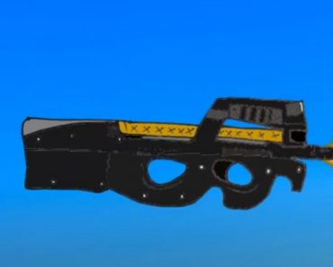 How To Draw P90 gun Easy Step By Step