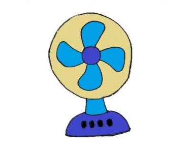 How to draw a fan easy