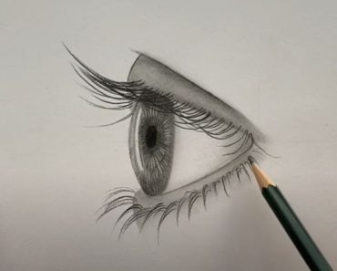 How To Draw a Realistic Eye From the Side with Pencil