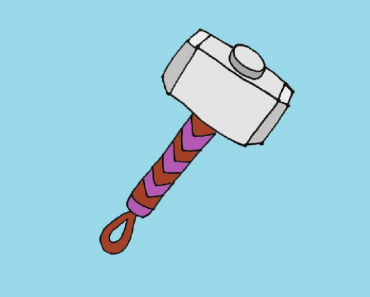 How to draw thor hammer step by step | Easy hammer drawing