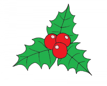 How to Draw a Holly step by step – Easy Fruit Drawing for kids