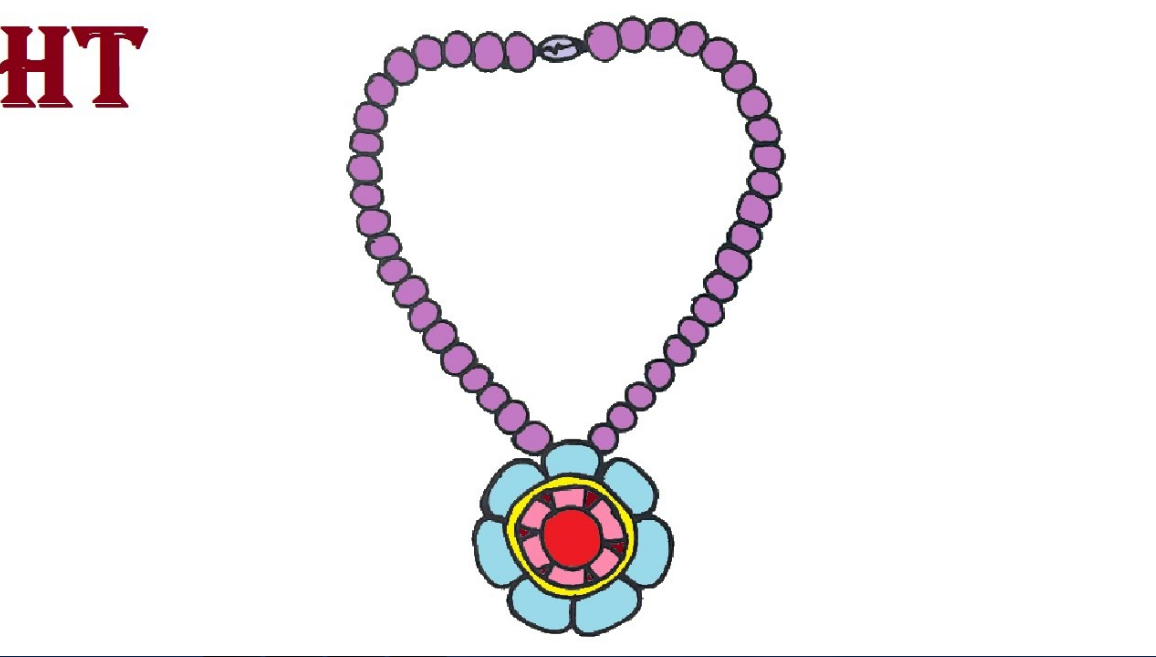 How to Draw a Necklace Chain step by step