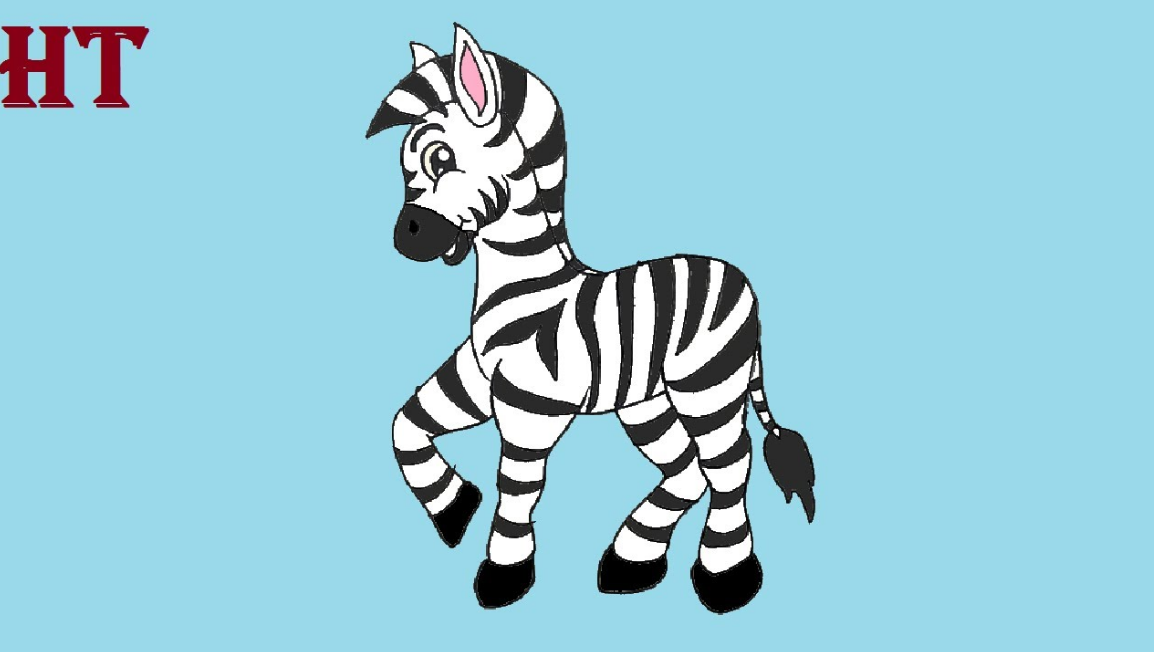 How to draw a Cartoon Zebra Step by Step