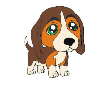 How to draw Cute Dog step by step | Easy drawing dog for kids and beginners