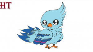 Chibi Bird Drawing easy Step by Step