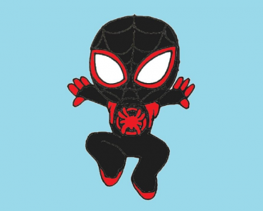 How To Draw Miles Morales step by step || Easy Cute Spiderman Drawing