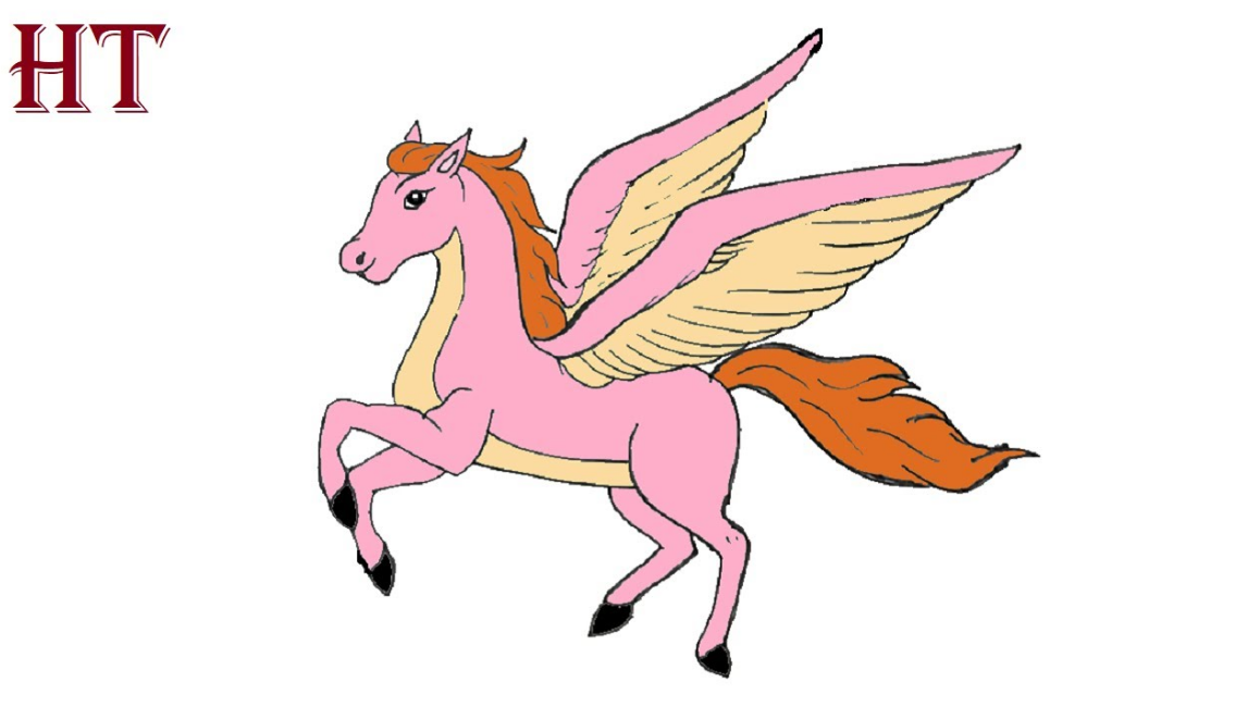 How to Draw a Pegasus step by step