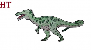 How to draw a Baryonyx Step by Step