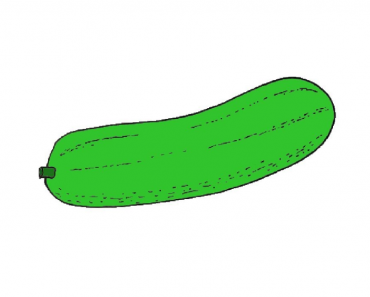 How to draw a Cucumber Step by step || Fruits drawing easy for kids and beginners