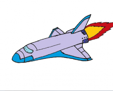How to draw a Space shuttle step by step | Easy drawings for kids and beginners