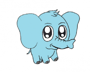 How to draw a cartoon Elephant step by step || Baby Elephant drawing cute and easy