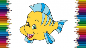 Easy drawing flounder