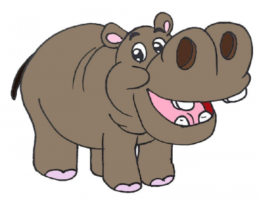 How to draw a hippo Step by Step | Animals easy to draw