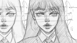 How to draw a girl's face