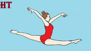 How to draw a gymnast Step by Step