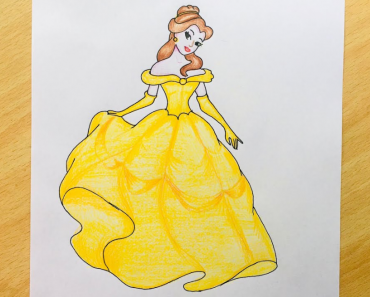 How to draw Princess Belle step by step | Easy Drawing Princess Belle