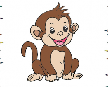 How to draw a baby monkey step by step | Easy drawing baby monkey
