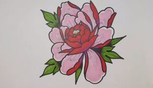 How to draw peony
