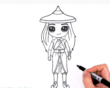 How to draw raya step by step | Easy to draw princess Raya