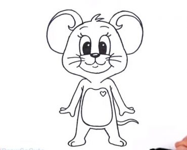 How to draw Cute Jerry Mouse step by step | Easy drawing Jerry Mouse