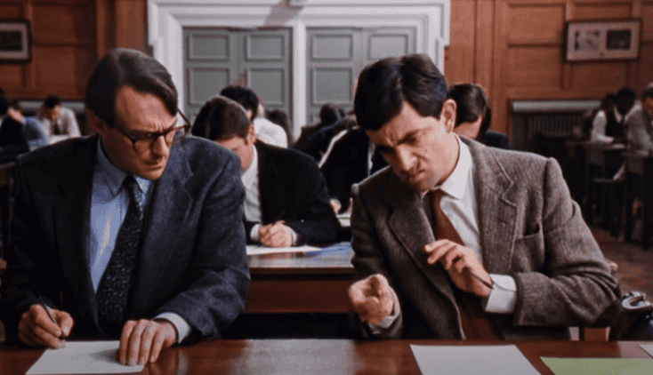 When Mr. Bean took the exam