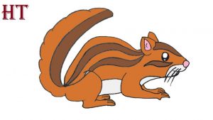 Easy drawing Chipmunk 