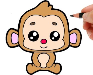 Easy to draw cute monkey step by step | How to draw a cute monkey
