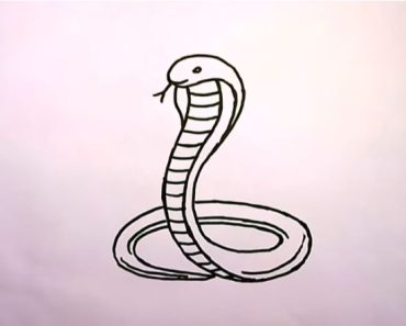 Easy drawing cute snake | How to draw a cute snake step by step