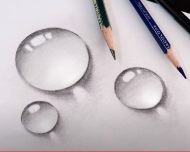 How to Draw Water Drops 3D step by step | Easy to draw 3d illusion on paper