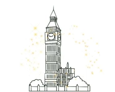 How to draw Big Ben clock step by step | Easy drawing Big Ben clock