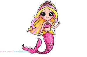 How to draw beautiful mermaid
