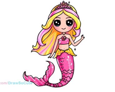 How to draw beautiful mermaid step by step | Easy drawing mermaid