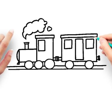 How to draw train easy step by step | Train drawing tutorial step by step
