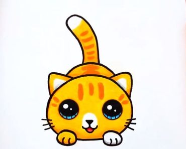The simplest and easiest kitten drawing | How to Draw a Cute Kitten step by step