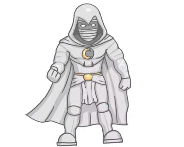 How to Draw Moon Knight step by step