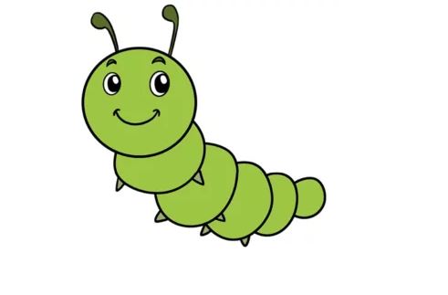 How to draw Caterpillar Rainbow Easy
