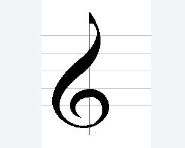How to draw a treble clef step by step