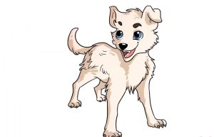 How to draw an anime dog step by step