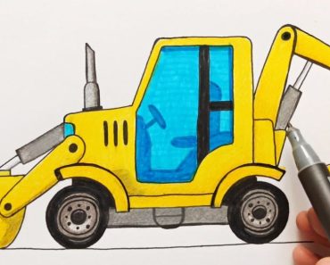 How To Draw Backhoes step by step