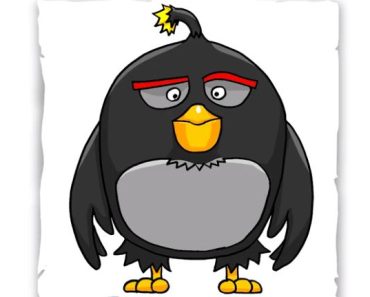 How To Draw Bomb Bird step by step