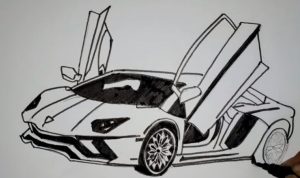 how to draw a Lamborghini