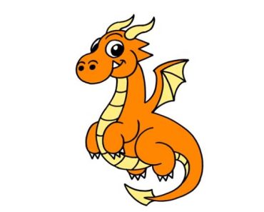How To Draw A Cartoon Dragon step by step – Easy drawing Cartoon Dragon
