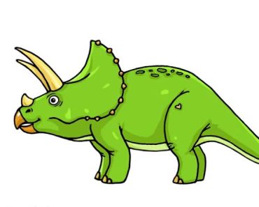 How to draw Triceratops Dinosaur step by step – Easy drawing Triceratops Dinosaur